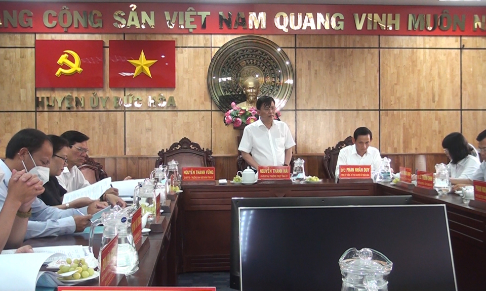 Kiểm tra công tác phòng, chống tham nhũng, tiêu cực tại Đức Hòa