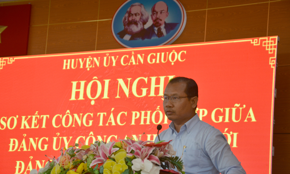 Cần Giuộc sơ kết quy chế phối hợp công tác trật tự an toàn xã hội
