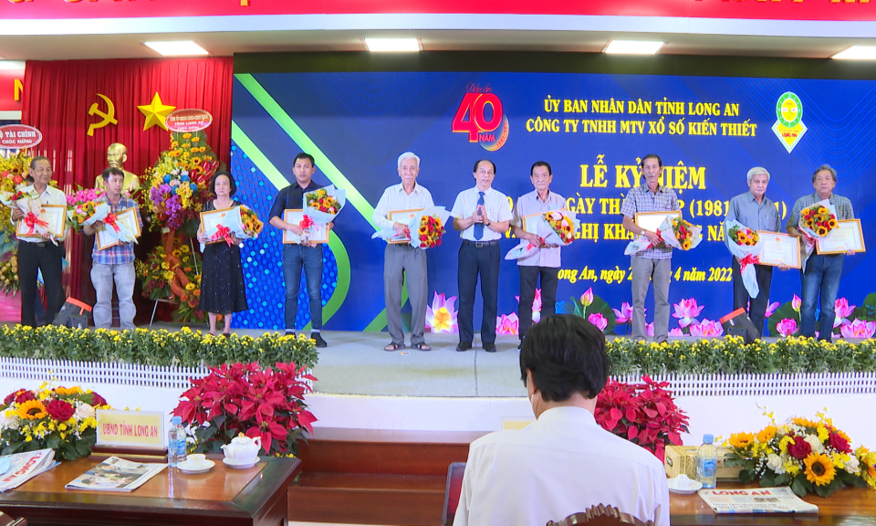 Công ty TNHH MTV Xổ số kiến thiết Long An kỷ niệm 40 năm ngày thành lập