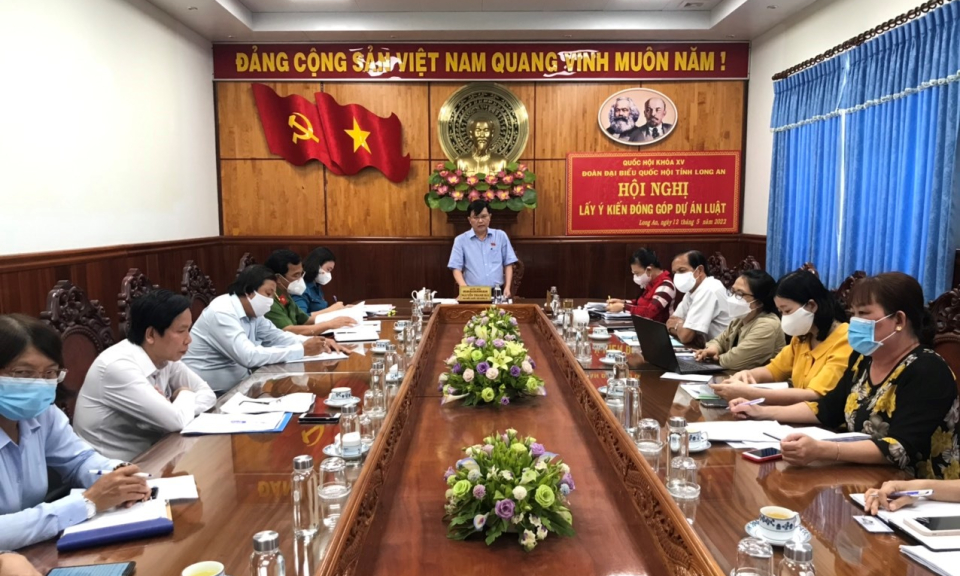 Đoàn ĐBQH tỉnh Long An lấy ý kiến đóng góp 02 dự án Luật