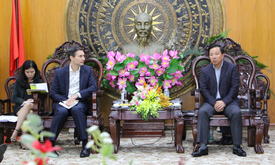 Chủ tịch UBND tỉnh tiếp, làm việc với Thương vụ Đại sứ quán Áo tại Thành phố Hồ Chí Minh