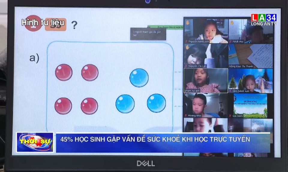 45% học sinh gặp vấn đề sức khoẻ khi học trực tuyến