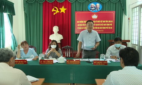 Mặt trận Tổ quốc Tỉnh khảo sát công tác trên địa bàn TP Tân An