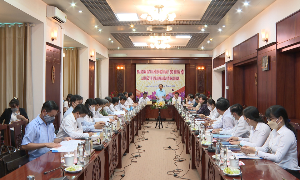 Hội đồng Quản lý Bảo hiểm xã hội Việt Nam làm việc với UBND tỉnh Long An