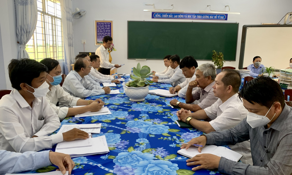 Thẩm định Trường THCS Nguyễn Văn Thăng huyện Châu Thành đạt chuẩn quốc gia