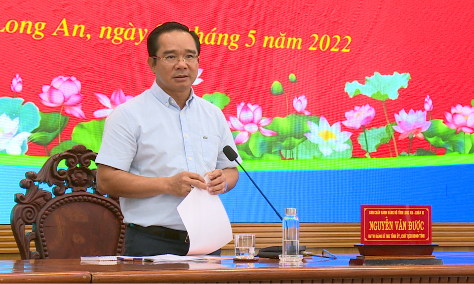 Ban Thường vụ Tỉnh ủy làm việc với Ban Thường vụ Thị ủy Kiến Tường