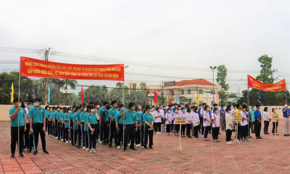 Cần Đước mittinh  hưởng ứng Tuần lễ Quốc gia Nước sạch và vệ sinh môi trường năm 2022