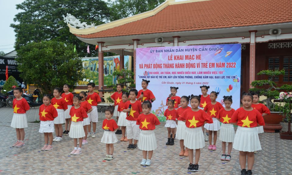 Cần Giuộc phát động Tháng hành động vì trẻ em, khai mạc hè năm 2022