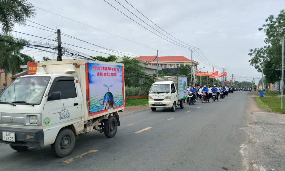 Thạnh Hóa mittinh truyền thông vệ sinh cá nhân, vệ sinh môi trường và sử dụng nước sạch nông thôn năm 2022