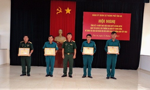 Đảng ủy Quân sự Thành phố Tân An tổng kết 10 năm thực hiện Nghị quyết Quân ủy Trung ương về công tác hậu cần quân đội