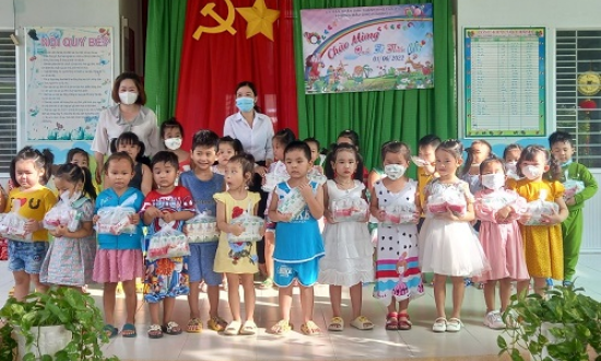 Thành phốTân An: Các Trường mẫu giáo sôi nổi các hoạt động vui tết Thiếu nhi 1/6