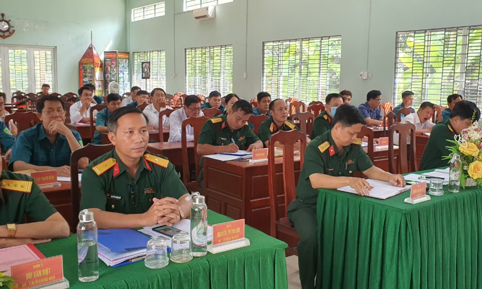  Ban chỉ huy quân sự huyện Tân Thạnh tổng kết 10 năm công tác hậu cần Quân đội 