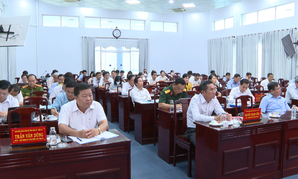 Ban Thường vụ Tỉnh ủy làm việc với Ban Thường vụ Thành ủy Tân An