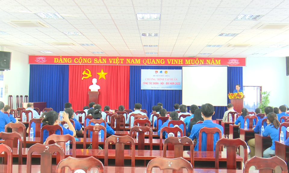 Đức Hòa tổ chức tập huấn công tác Đoàn, Hội, Đội năm 2022