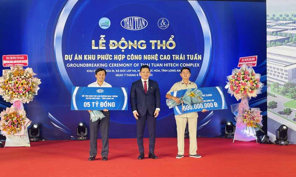 Lãnh đạo tỉnh dự lễ động thổ Dự án khu phức hợp công nghệ cao Thái Tuấn