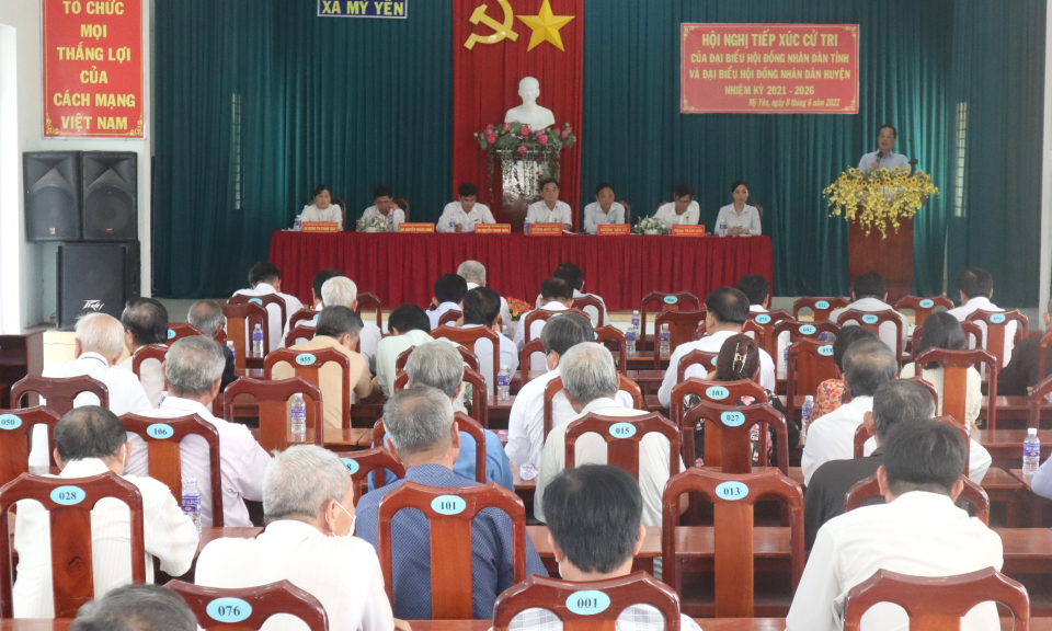  Đại biểu Hội đồng nhân dân tỉnh tiếp xúc cử tri tại xã Mỹ Yên