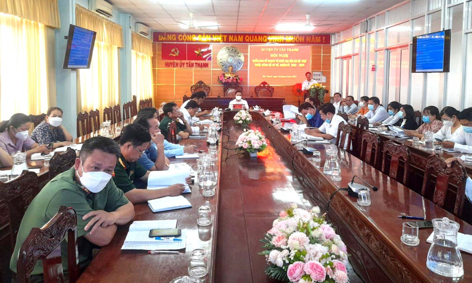 Huyện ủy Tân Thạnh triển khai Đại hội Chi bộ cơ sở nhiệm kỳ 2022-2025