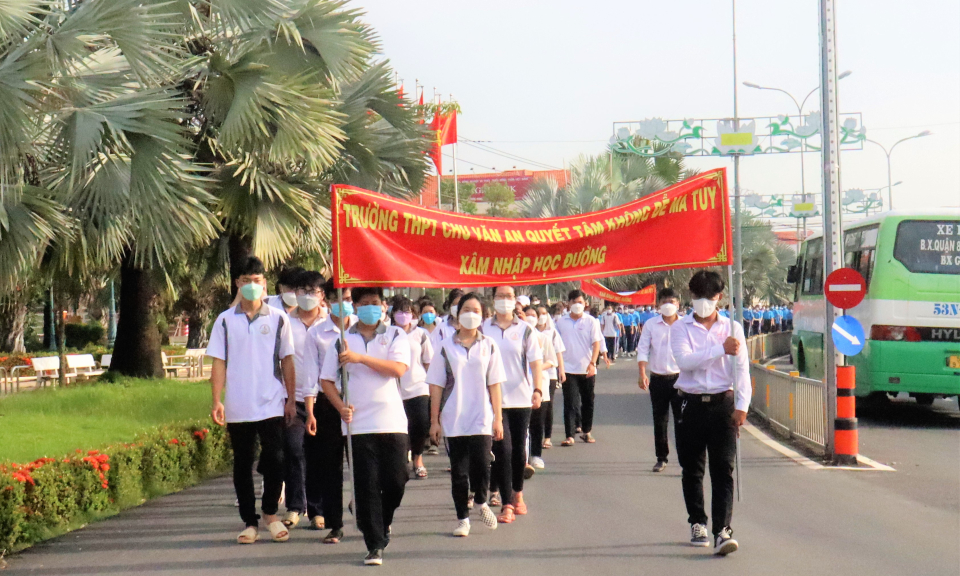 Cần Đước mittinh hưởng ứng hoạt động tháng phòng, chống ma túy tháng 6 năm 2022