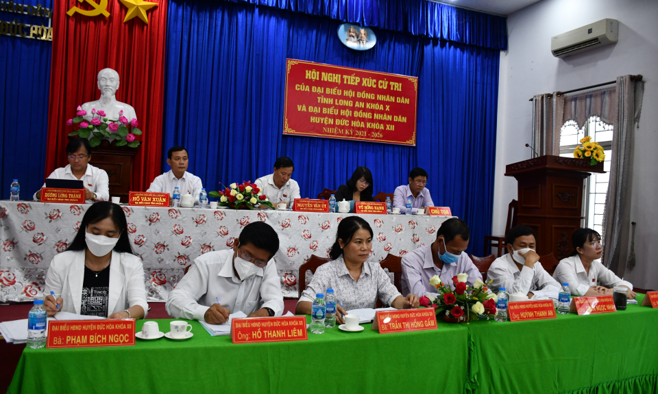 Đại biểu HĐND tỉnh tiếp xúc cử tri huyện Đức Hòa