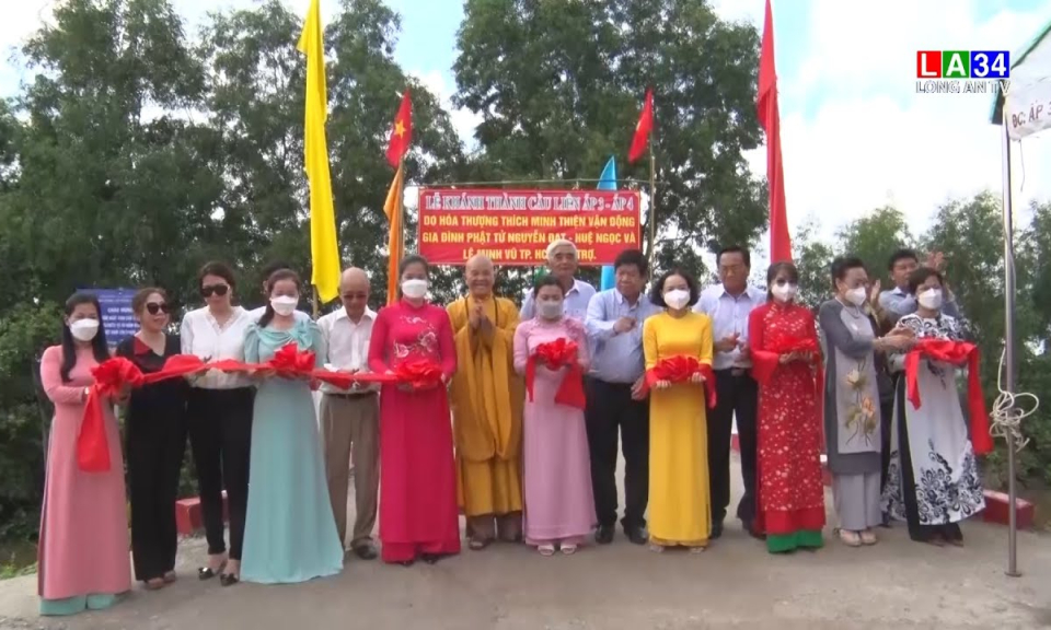 Tân Thạnh, Bến Lức: Khánh thành cầu giao thông nông thôn