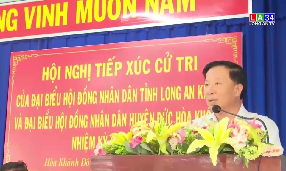 Đại biểu HĐND tỉnh, huyện tiếp xúc cử tri huyện Đức Hòa
