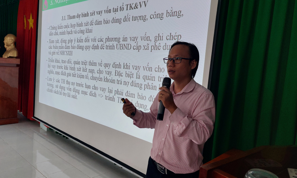 Tân Hưng tập huấn nâng cao kiến thức về tín dụng chính sách năm 2022
