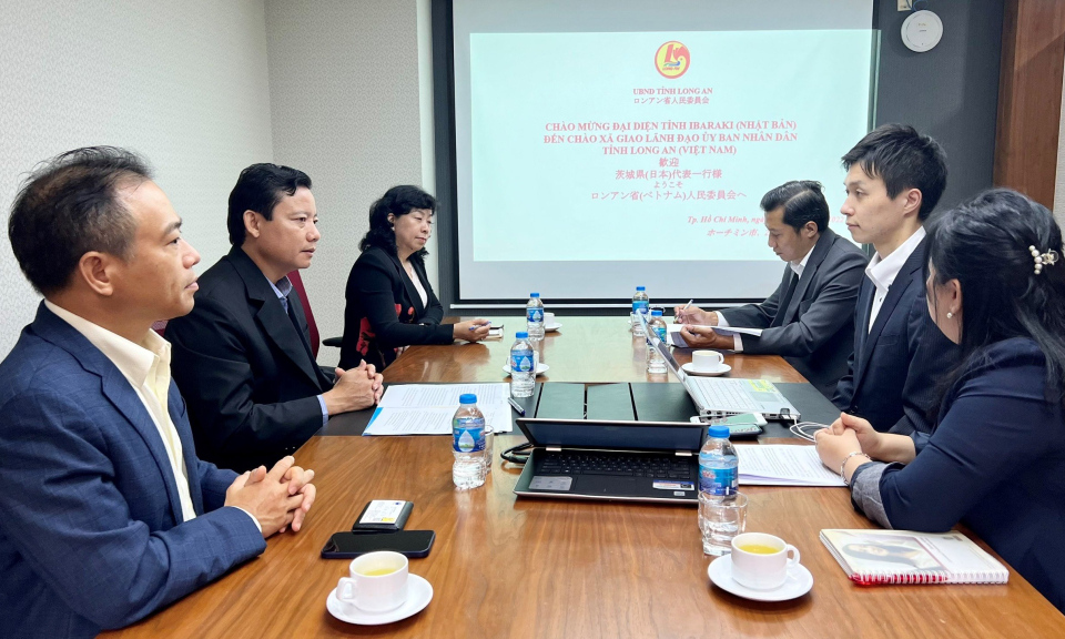 Lãnh đạo tỉnh chào xã giao đại diện tỉnh Ibaraki, Nhật Bản 