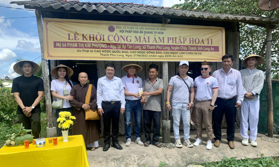Khởi công xây dựng Mái ấm pháp hoa cho hộ khó khăn huyện Châu Thành