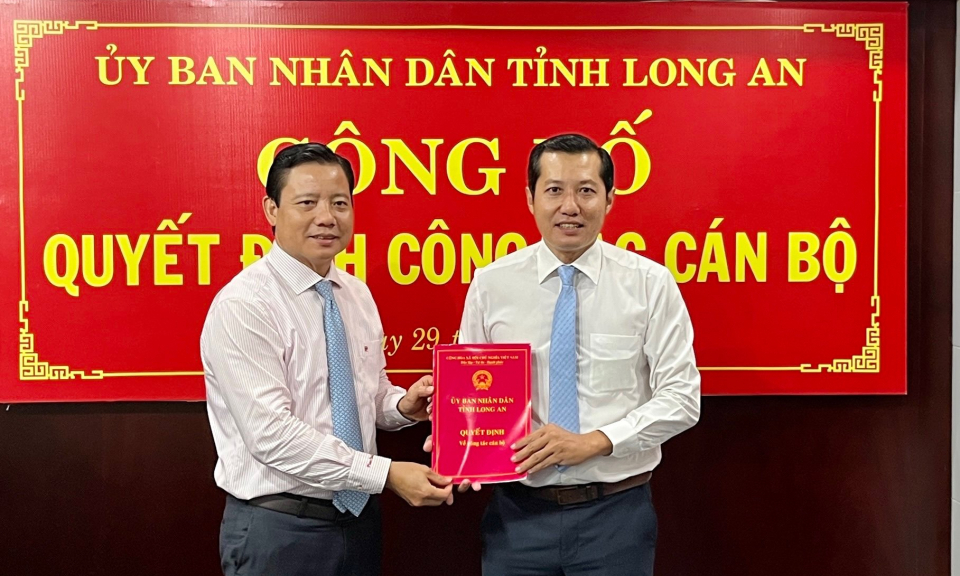 Bổ nhiệm ông Lê Hoàng Thanh giữ chức vụ Giám đốc Sở Ngoại vụ Long An