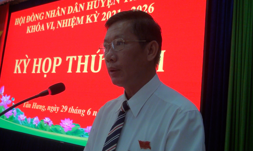 HĐND huyện Tân Hưng khóa VI tổ chức kỳ họp thứ 5