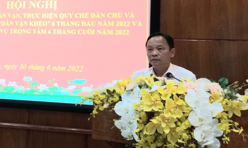 .Bến Lức hội nghị đánh giá kết quả thực hiện công tác Dân vận và Quy chế Dân chủ 