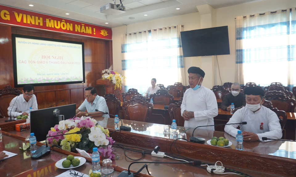 Bến Lức hội nghị gặp các tôn giáo 06 tháng đầu năm 2022