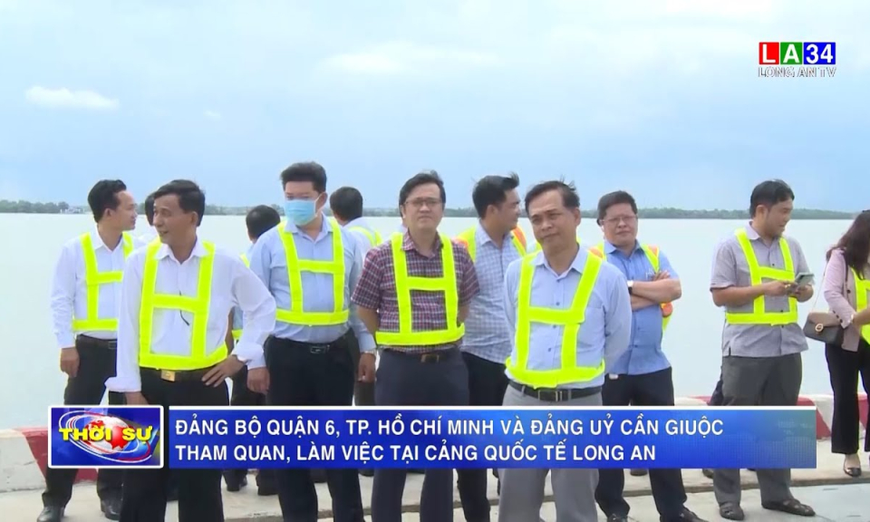 Đảng bộ Quận 6, TP Hồ Chí Minh và Đảng uỷ Cần Giuộc tham quan, làm việc tại Cảng Quốc tế Long An