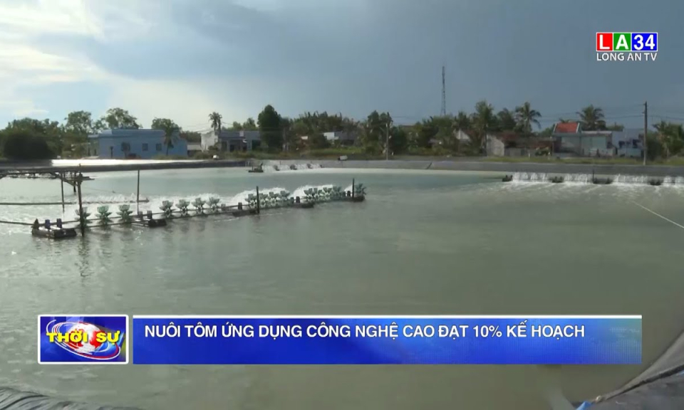 Nuôi tôm ứng dụng công nghệ cao đạt 10% kế hoạch