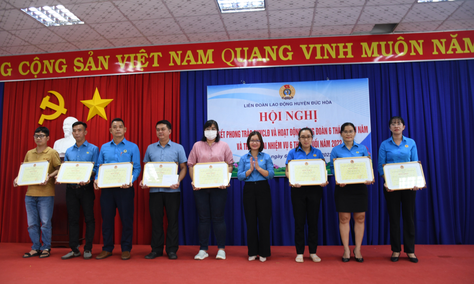 Đức Hòa sơ kết phong trào công nhân, viên chức, lao động và hoạt động công đoàn 6 tháng đầu năm 2022