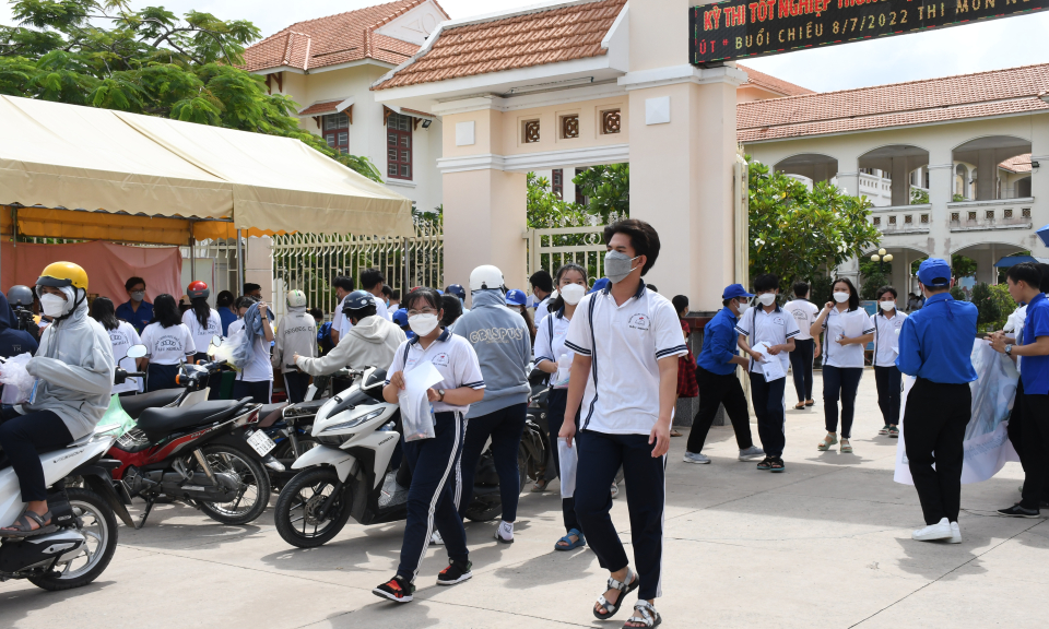 Đức Hòa vắng 6 thí sinh trong môn thi đầu tiên
