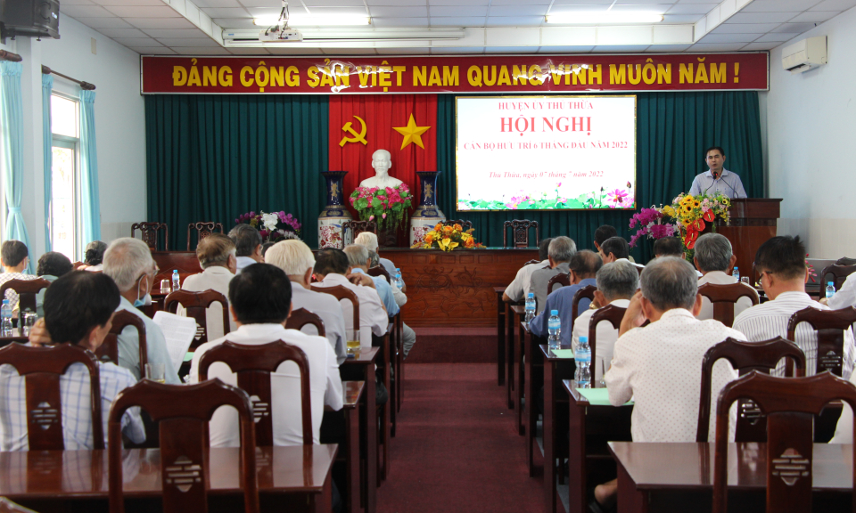 Thủ Thừa hội nghị Cán bộ hưu trí 6 tháng đầu năm 2022