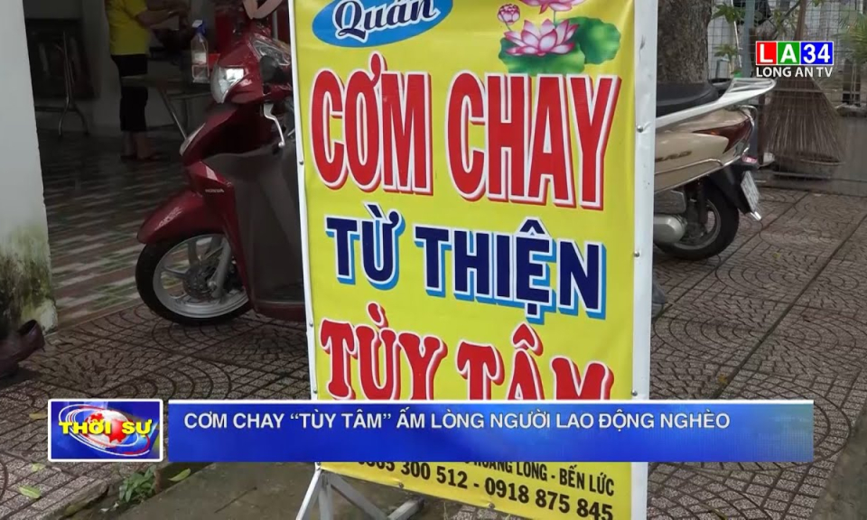 Cơm chay “Tùy Tâm” ấm lòng người lao động nghèo