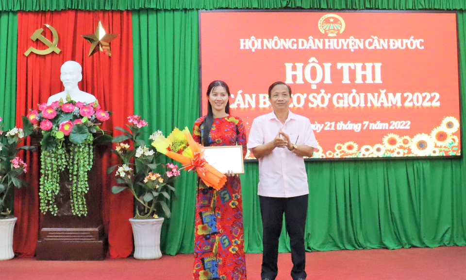Hội nông dân huyện Cần Đước tổ chức thành công hội thi cán bộ cơ sở giỏi năm 2022