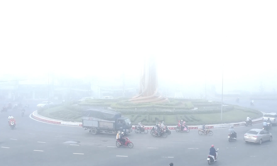 Sương mù xuất hiện nhiều nơi ở Long An