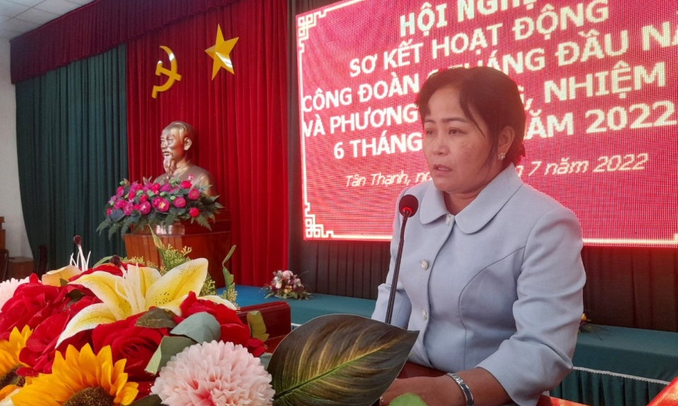 LĐLĐ huyện Tân Thạnh sơ kết hoạt động công đoàn 6 tháng đầu năm 2022