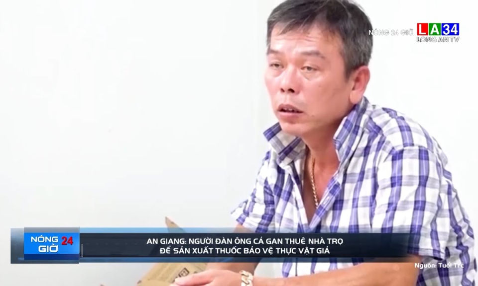 Bắt quả tang gã đàn ông thuê nhà trọ để sản xuất thuốc bảo vệ thực vật giả