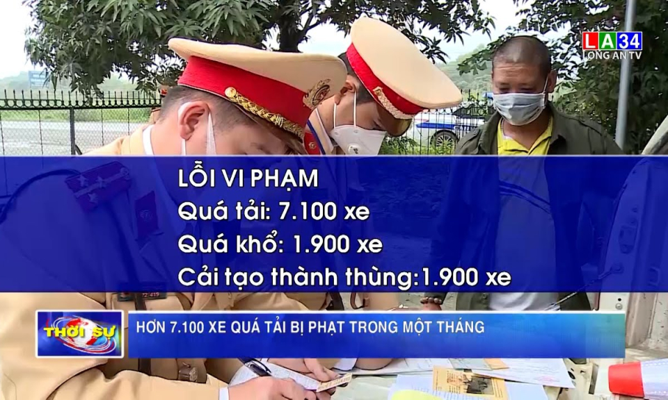 Hơn 7.100 xe quá tải bị phạt trong một tháng