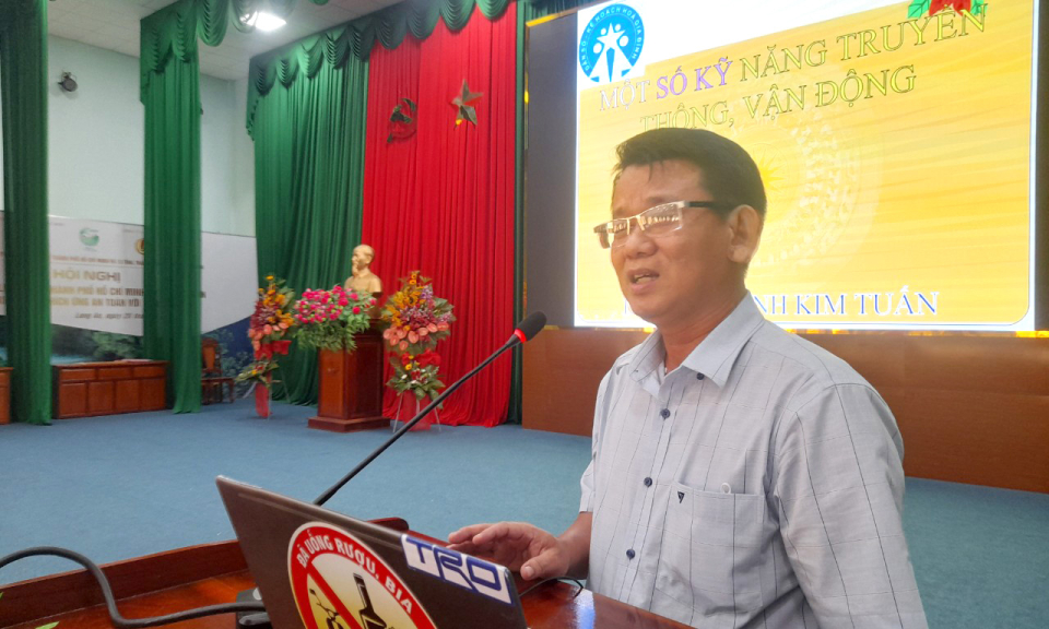 Tân Thạnh tập huấn nghiệp truyền thông cho đội ngũ cộng tác viên Dân số, Gia đình và Trẻ em