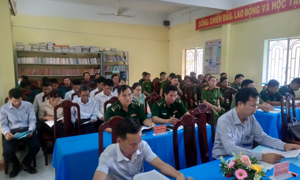 Thạnh Hóa sơ kết công tác phối hợp giữa Công an, Quân sự và Biên phòng