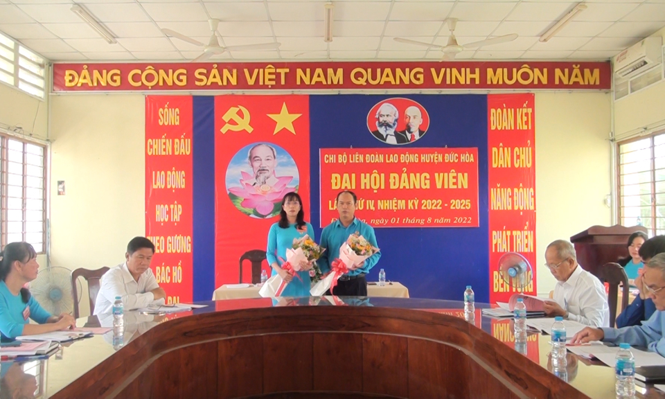 Đại hội Chi bộ Liên đoàn Lao động huyện Đức Hòa nhiệm kỳ 2022-2025