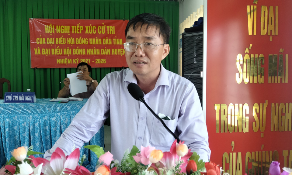 Tân Hưng: Đại biểu HĐND tỉnh, huyện tiếp xúc cử tri xã Vĩnh Lợi và Vĩnh Đại
