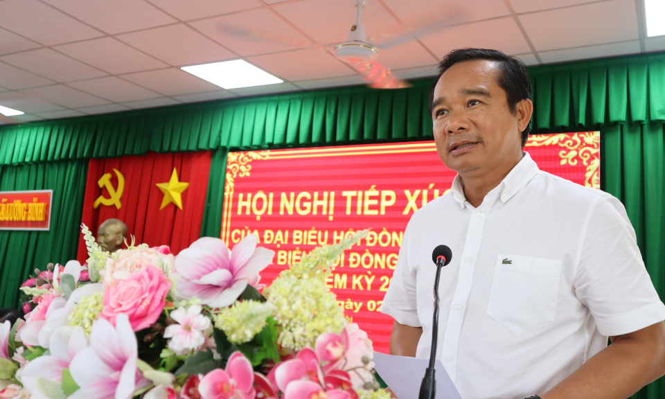 Đại biểu HĐND tỉnh, huyện tiếp xúc cử tri xã Lương Bình, Lương Hòa