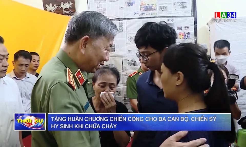 Tặng huân chương chiến công cho ba cán bộ, chiến sỹ hy sinh khi chữa cháy