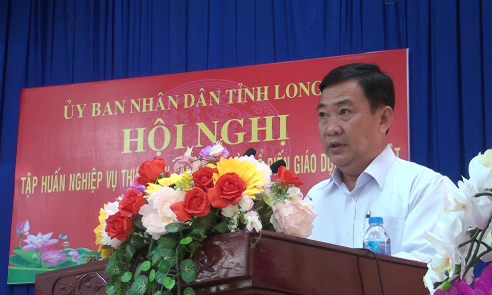 Đức Hòa: tập huấn nghiệp vụ phổ biến giáo dục pháp luật 
